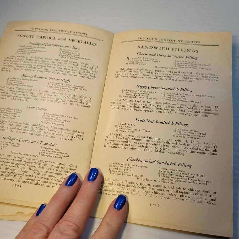 Vintage 1929 Cook Book A Cooks Tour Minute Tapioca